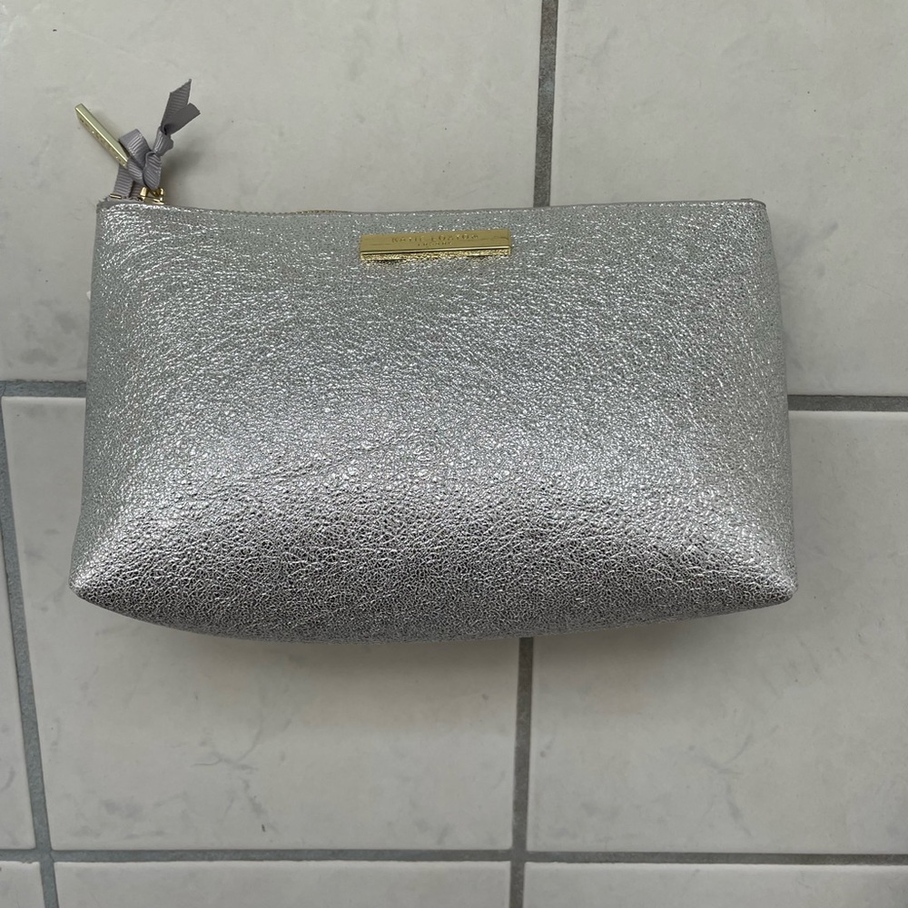 Chic Silver Cosmetic Bag